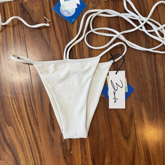 Bamba Swim White SOL Halter Triangle Bikini Set - Picture 7 of 9